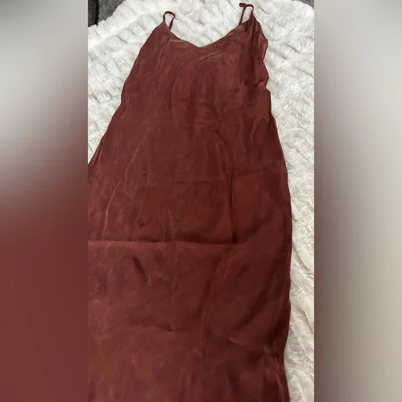 Ozma Cupro Anaise Slip Dress in Adobe - Picture 6 of 13